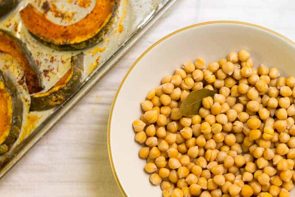 Quinoa, kabocha squash and chickpeas