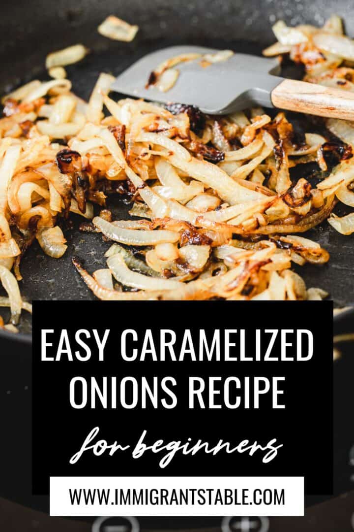 caramelized onions in a pan