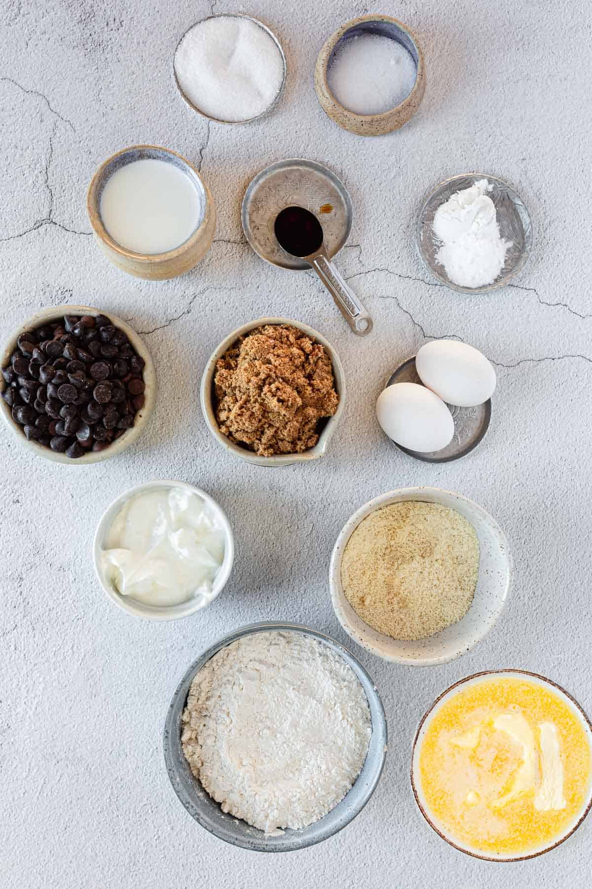 gluten free chocolate chip muffin ingredients